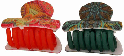 

Maayra Women's Paisley design Pack of 2 Hair Claw(Multicolor)