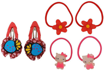 

Maayra Girls's Star Kitty Fruit Pack of 6 Rubber Band(Multicolor)