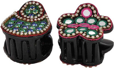 

Maayra Women's Designer Pack of 2 Hair Claw(Multicolor)