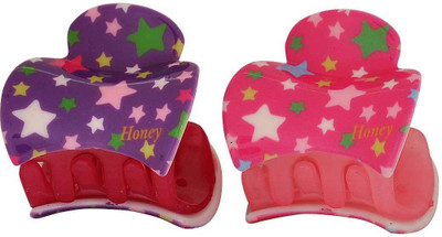 

Maayra Women's Stars shape Pack of 2 Hair Claw(Purple)