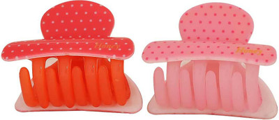 

Maayra Women's Designer Pack of 2 Hair Claw(Pink)