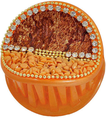 

Maayra Women's Beads and Thread Pack of 1 Hair Claw(Orange)