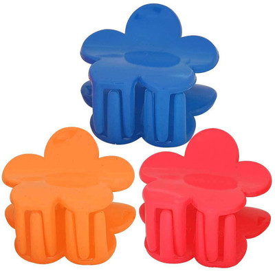 

Maayra Women's Flower shape Pack of 3 Hair Claw(Blue)