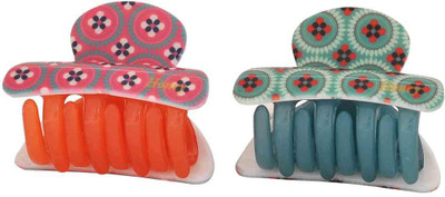 

Maayra Women's Designer Pack of 2 Hair Claw(Multicolor)