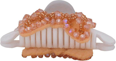 

Maayra Women's Beads and Thread Bow Pack of 1 Hair Claw(Yellow)