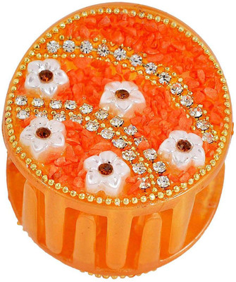 

Maayra Women's Beads and Thread Pack of 1 Hair Claw(Orange)