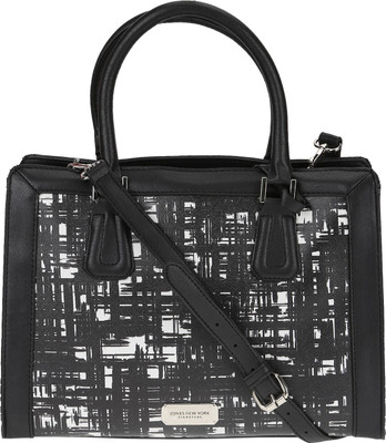 Jones New York Women White, Black Satchel at flipkart