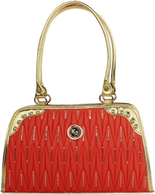 

Ayeshu Satchel(Red, Gold), Gold;red