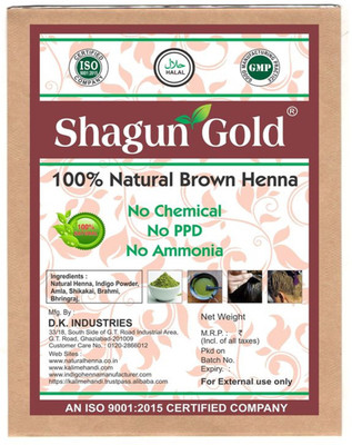 

Shagun Gold Brown Natural Henna Hair Colour Hair Color(Green)