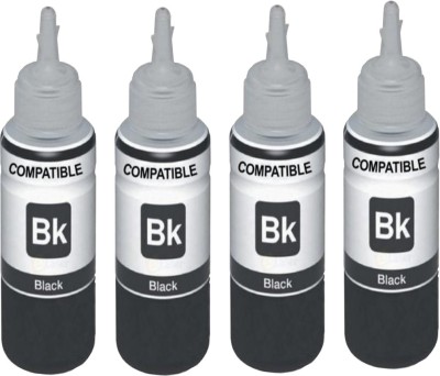 wetech L200 ( 664 ) Compatible Ink Set For Epson L100, L110, L130, L200, L210, L220, L300, L310, L350, L355, L360, L365, L455, L550, L555, L565, L1300 (4 Black Bottles) Black Ink Cartridge