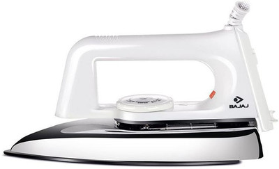 Bajaj Popular Plus Light Weight 750 W Dry Iron(White & Silver)