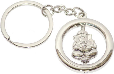 Aura Imported Ganesh Ganpati Metal Revolving Key Chain