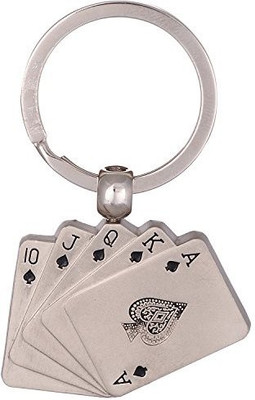

Skywalk Exquisitely Crafted Playing Cards Shape Poker Metal Keychain Key Chain