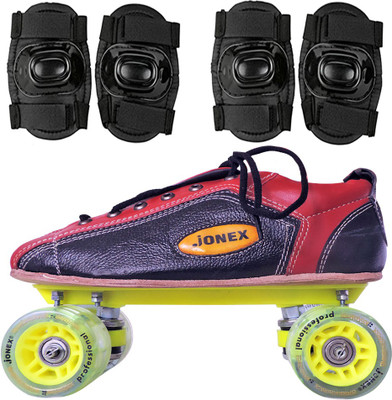 

Jonex Baby shoe skate Professional wheel speed size 11 kids with knee-elbow guard combo Skating Kit