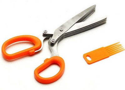 

Sukot Orange Scissor -VEGSCR 5 Blades Scissor Orange Kitchen Tool Set(Orange)