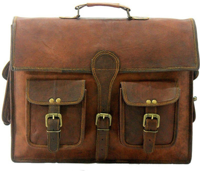 The Artists Creation 14 inch Laptop Messenger Bag(Brown)