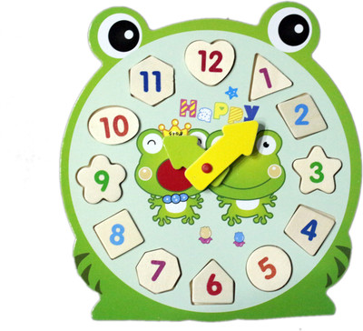 

Hnt Kids Wooden Geometric Shape Sorting Blocks Clock Kids Toy For Ages 3+ Years(Multicolor)