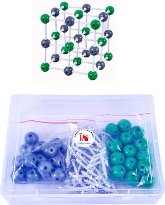

edunovate Sodium Chloride /Rock Salt - Solid State Chemistry Model with Plastic Box for IIT- Medical- College Students , Teachers & Researchers(Multicolor)