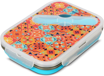 

Chumbak Magic Mosaic 2 Containers Lunch Box(600 ml), Yellow