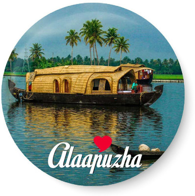 

peacockride Love Alaapuzha Fridge Magnet Pack of 1(Multicolor)