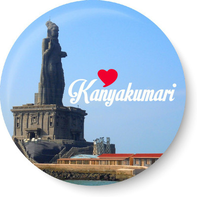 

Peacockride Love Kanyakumari Fridge Magnet Pack of 1(Multicolor)