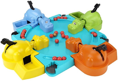 

RIANZ Hungry Hippo Marble Swallowing Game Best Birthday gift for Kids Marble Goti