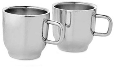 

Jagani JaganiCupDeluxe2 Stainless Steel Mug(120 ml, Pack of 2), Silver