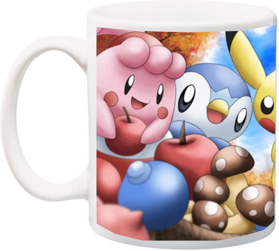 

Stylotrendz Pikachu and Friends Ceramic Mug(325 ml), White