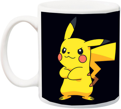 

Stylotrendz Pokemon Pikachu Printed Ceramic Mug(325 ml), White