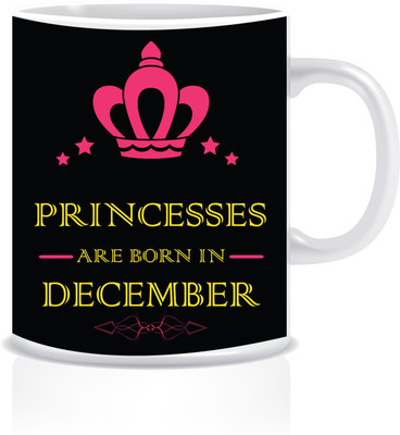 

Everyday Desire Princesses are Born in December ED181 Ceramic Mug(300 ml), Multicolor