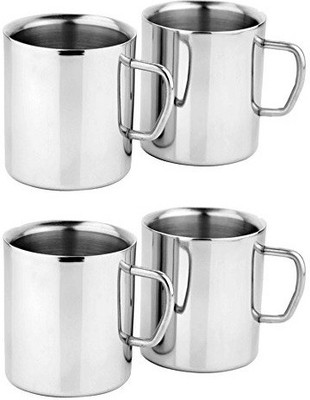 

Jagani JaganiMugSobarB4 Stainless Steel Mug(225 ml, Pack of 4), Silver