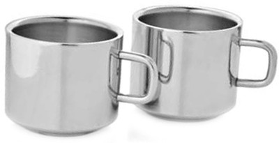 

Jagani JaganiCupTea2 Stainless Steel Mug(120 ml, Pack of 2), Silver