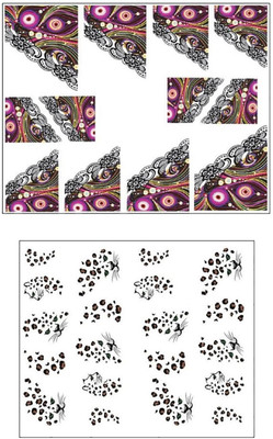 

Jenna Manicure Water Transfer Nail Art Decals Stickers- Sapphire Series NR-1204(White)