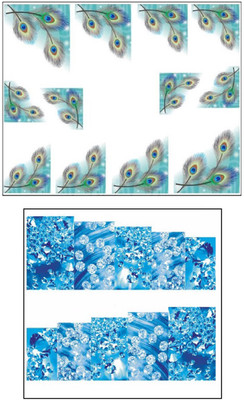 

Jenna Manicure Water Transfer Nail Art Decals Stickers- Sapphire Series NR-1293(White)