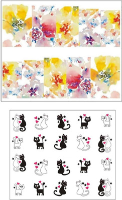 

Jenna Manicure Water Transfer Nail Art Decals Stickers- Sapphire Series NR-1059(White)