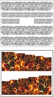 

Jenna Manicure Water Transfer Nail Art Decals Stickers- Sapphire Series NR-1270(White)