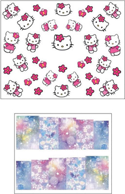 Jenna Manicure Water Transfer Nail Art Decals Stickers- Sapphire Series NR-1142(White)