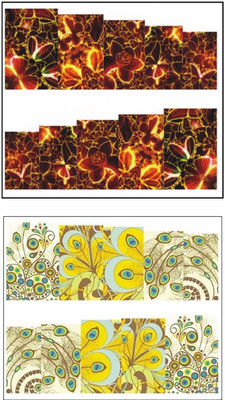 

Jenna Manicure Water Transfer Nail Art Decals Stickers- Sapphire Series NR-1032(White)