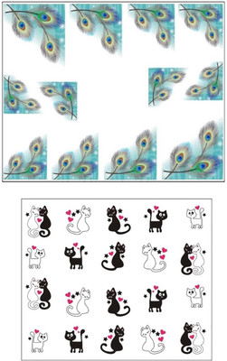 

Jenna Manicure Water Transfer Nail Art Decals Stickers- Sapphire Series NR-1173(White)
