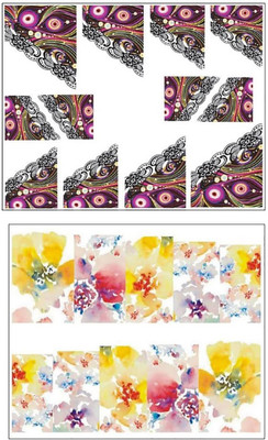 

Jenna Manicure Water Transfer Nail Art Decals Stickers- Sapphire Series NR-1306(White)