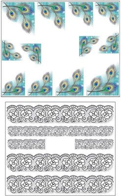 

Jenna Manicure Water Transfer Nail Art Decals Stickers- Sapphire Series NR-1299(White)