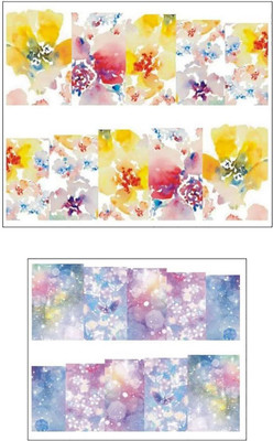 

Jenna Manicure Water Transfer Nail Art Decals Stickers- Sapphire Series NR-1066(White)