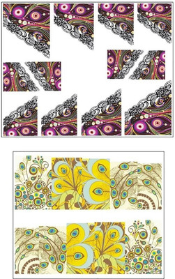 

Jenna Manicure Water Transfer Nail Art Decals Stickers- Sapphire Series NR-1203(White)