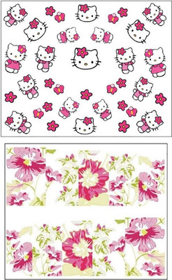 

Jenna Manicure Water Transfer Nail Art Decals Stickers- Sapphire Series NR-1280(White)