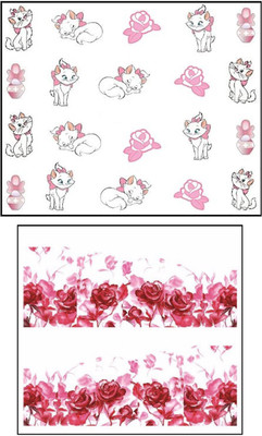 

Jenna Manicure Water Transfer Nail Art Decals Stickers- Sapphire Series NR-1328(White)