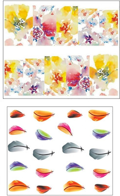 

Jenna Manicure Water Transfer Nail Art Decals Stickers- Sapphire Series NR-1075(White)