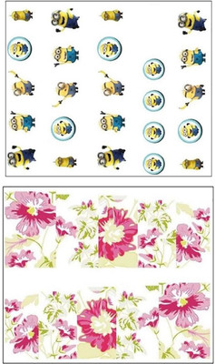 

Jenna Manicure Water Transfer Nail Art Decals Stickers- Sapphire Series NR-1288(White)