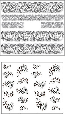 

Jenna Manicure Water Transfer Nail Art Decals Stickers- Sapphire Series NR-1128(White)