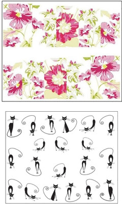 

Jenna Manicure Water Transfer Nail Art Decals Stickers- Sapphire Series NR-1092(White)