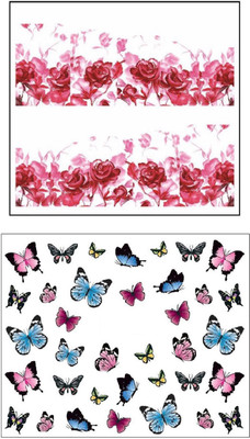 

Jenna Manicure Water Transfer Nail Art Decals Stickers- Sapphire Series NR-1053(White)